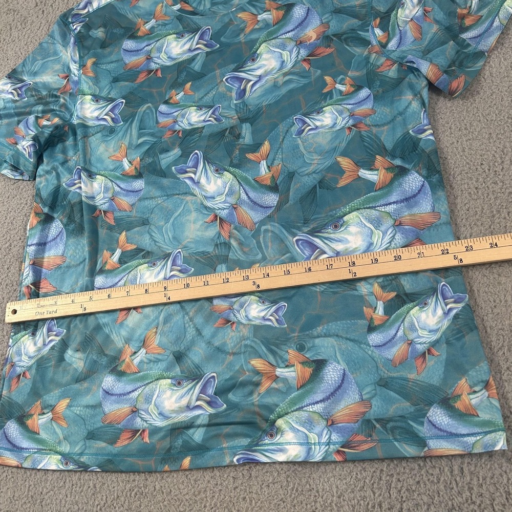 Reel Legends Shirt Mens Large Blue REEL-TEC Fishing Bass Fish Graphic Print - Picture 8 of 11